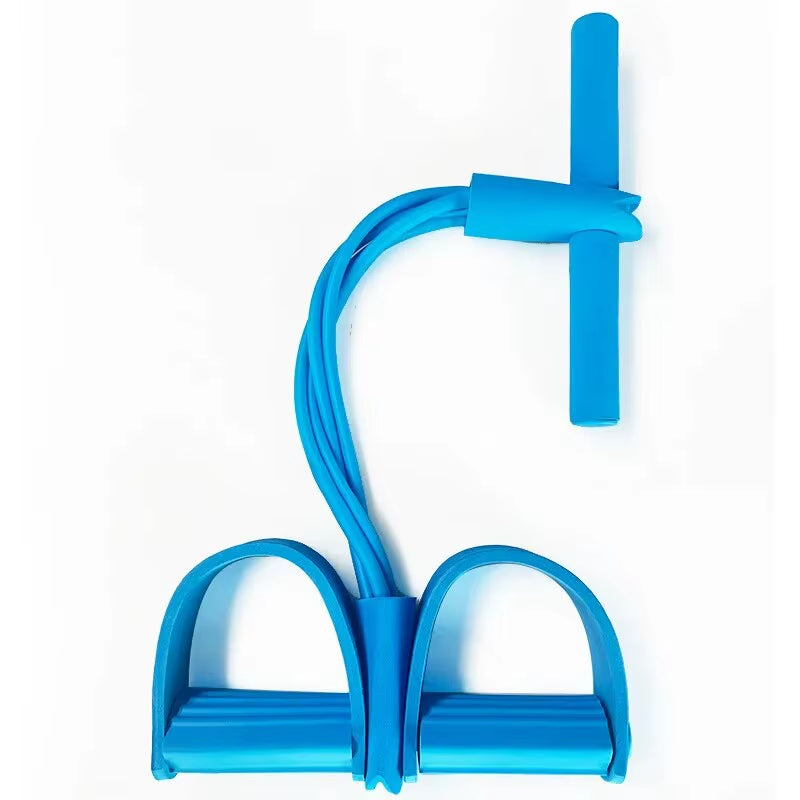 Four-Tube Pedal Tensioner Multi-Functional Household Fitness Equipment Yoga Abdominal Strengthening Elastic Band Tension Rope